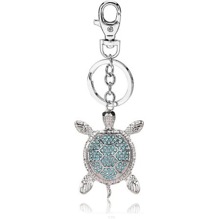 Fashion nøglering - Funklende krystal - Blå