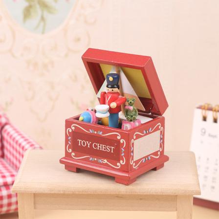 1:12 Dockhus Miniatyr Leksakslåda Jul Nötknäppare modell Kid