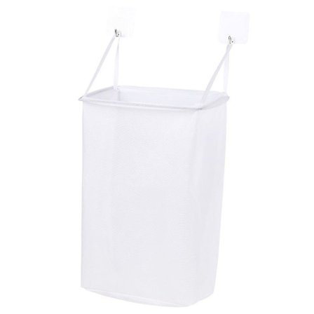 Vægmonteret vasketøjskurv til husholdning, opbevaringskurv til snavset tøj, hvid organizer, legetøjsnet, badeværelseskurve til opbevaring af tøj
