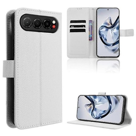 Kompatibel Kompatibel med ZTE nubia Air Læder Wallet Case med Rem Diamant Tekstur Telefon Cover