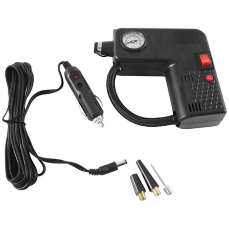 -301 Multifunktionell luftpump bil luftpump bärbar luftpump autotillbehör, svart