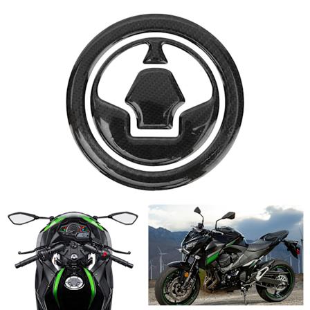 Motorcykel Brændstoftank Dæksel Beskyttelsesklistermærke Harpiks Epoxy Modifikation til Kawasaki Z800 Sort Kulfiber Stil
