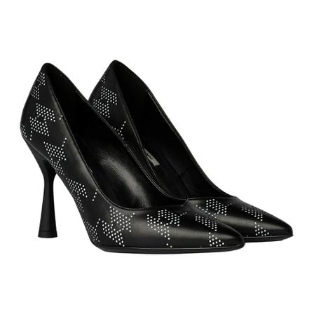 Karl Lagerfeld, Panache Perforated Court Shoes Czarny, Kobieta, Rozmiar: 39 EU
