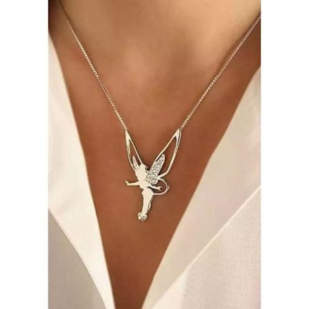 ARGENIA TINKER BELL HALSKJEDE, FE-FIGUR, FE, FE-SMYKKER (SØLV OG SWAROVSKI-KRYSTALLER)