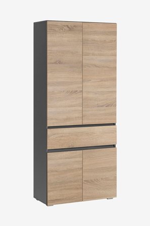 Loft24 - Wisla Badeværelseskab med 4 låger og 1 skuffe - Beige - Badeværelsesmøbler - Fra Homeroom