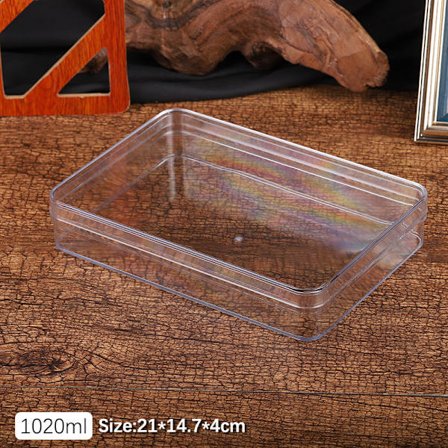 Rektangulær gjennomsiktig plastboks av kjeksgodteriboks Wi