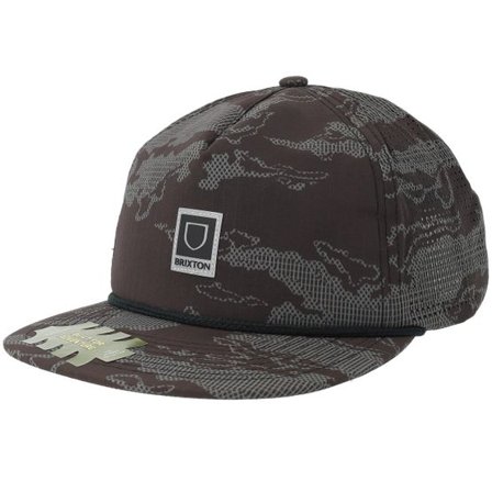 Brixton - Svart snapback Keps - Journey Mp Performance Cap Black Tiger Camo A-Frame Snapback @ Hatstore