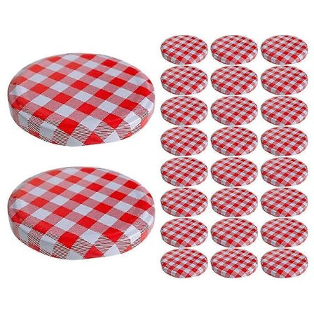 40 stk Lufttette Konserveringslokk Glasskrukkeovertrekk Allsidige Krukkelokk Lekkasjesikre Konserveringslokk 8.60X8.60X1.20CM Som Vist