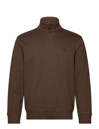Polo Ralph Lauren Luxury Jersey Quarter-Zip Pullover - Brown - M