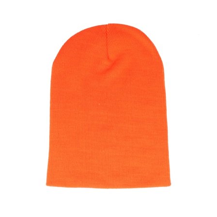 Beechfield - Orange longbeanie Beanie - Orange Long Blank Beanie @ Hatstore