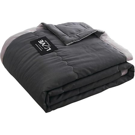 Kølefilt til børn og voksne, let sommer-isfilt, kølende tæppe til varme sovende og nattesved, vasket bomuld Grå