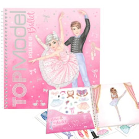 Top Model Pyssel bok Dress me up BALLET BALETT rosa med stickers