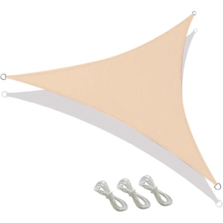 Hageskygge Seil Vanntett, Utendørs Pergola Solseil, Trekant Soltak For Patio Med Markisefeste, 95% UV Blokkering, 3x3x3m, Trykt