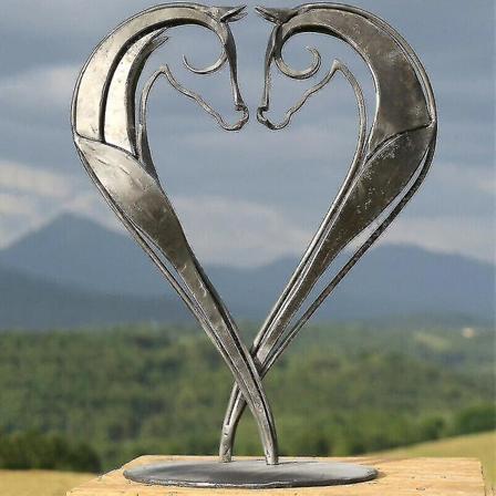 Antik metall Häst Staty Skulptur Konst Modernt Hem Desktop Dekoration Figur Hantverk