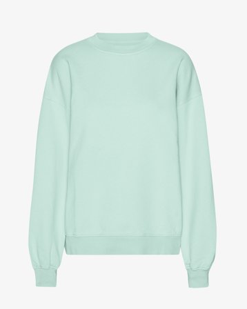 Organic Oversized Crew - Light Aqua S