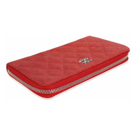 Chanel Vintage, Wallets ; Cardholders Rood, Dames, Maat:ONE Size