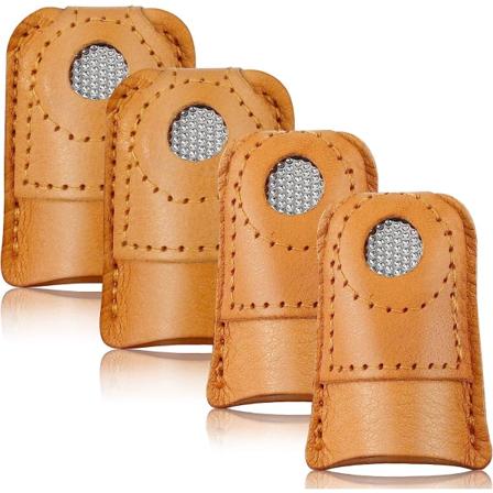 4 stycken (2,9/3,1*3,9*0,4 cm) Läder Tumme Hand Tumme Finger