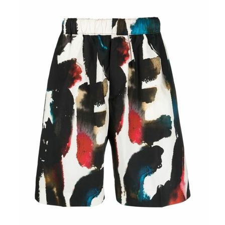 Alexander McQueen, Long Shorts Rood, Heren, Maat:S
