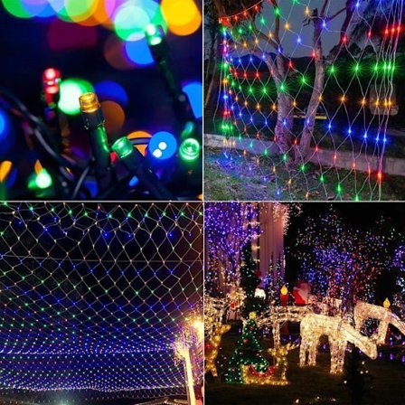 XMTECH LED-valoverkko - Värikkäät 250 LEDiä - IP44 - 8 valotilaa