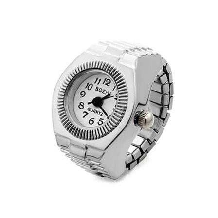 Pekar Klockringar För Kvinnor Män Fingerring Justerbar Rem Smycken Punk Par Ring Barn Vän Present Tillbehör