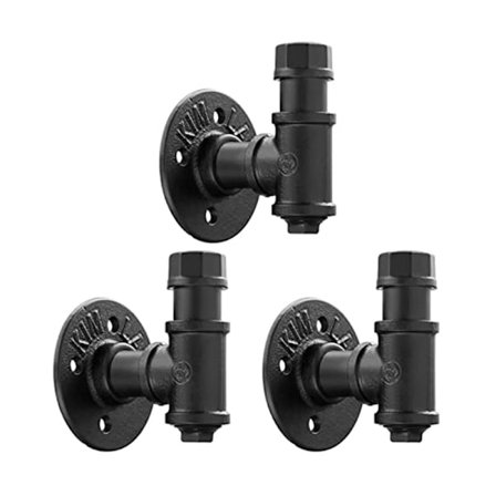 3 st retro badrumsrock krok handdukskrok industriell väggkrok hex krok