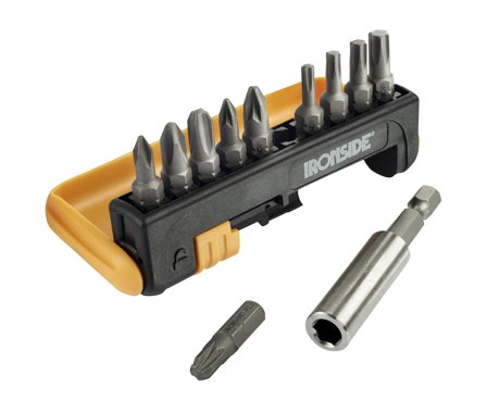 Ironside 201737 Bitssats 11 delar, 1/4", PH/PZ/TX, 25 mm, Borra & mejsla
