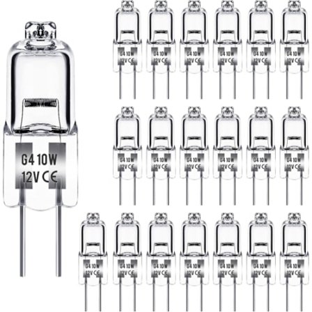 G4 Halogenlampa 10W 12V - Varmvitt - 20-pack 10W 20 st