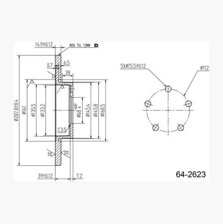 BROMSSKIVA - Biltema