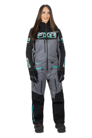 Sneeuwpak Dames FXR Maverick Lite Camouflage-Vervaagd Zwart/Middengrijs Heather/Mintverloop 4