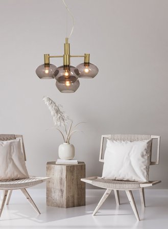 Bell taklampe Ø47 - matt messing/sotet