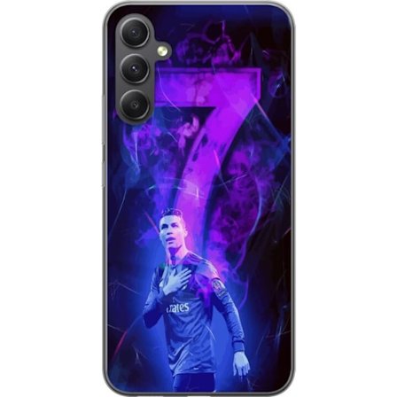 Kompatibel Mobilcover til Samsung Galaxy A15 5G Ronaldo 7 - Fodboldlegende i Handling for Fans