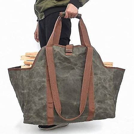 Innendørs lerret vedbærepose for peisved