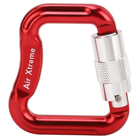 20KN Automatisk Låsende Klatrekarabiner Klips Twist Lock Lett Karabiner For Klatring Fjellklatring D-Formet Rød
