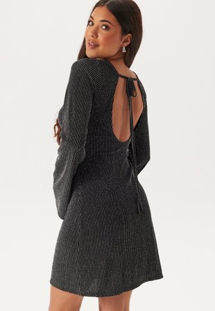 BUBBLEROOM - Open Back Sparkling Dress - S