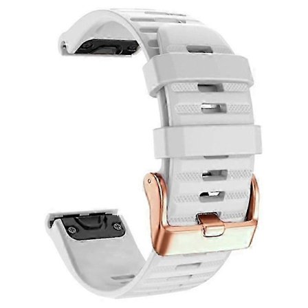 Kompatible klokkereimer for Garmin Fenix 7S/6S Pro/5S Plus/Instinct 2S - 20 mm rosagullstripet silikonreim