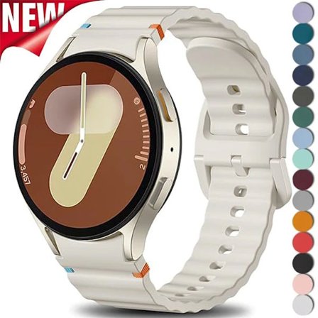 Kompatibelt Samsung Galaxy Watch 7 Armband FE/5 Pro/6/4 Classic 44mm 40mm No Gap Sport Silikonbälte Armband Correa Galaxy Watch 7 Rem