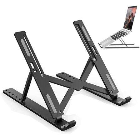 Bærbar computerstand, justerbart computerstand i aluminium, bærbar computerholder til MacBook Pro/Air, HP, Sony, Dell, alle bærbare computere på 10-