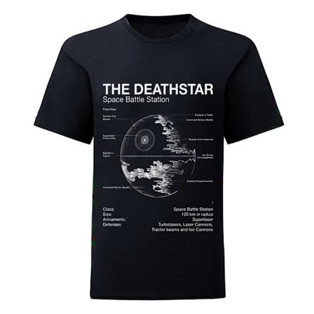 Star Wars Unisex Vuxen Dödsstjärnan T-shirt XL Svart Black XL