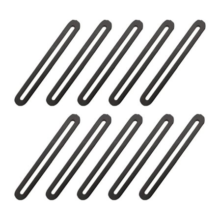 10 stk. flad reparationsplade, fladt beslag med slidsede, forskydelige huller