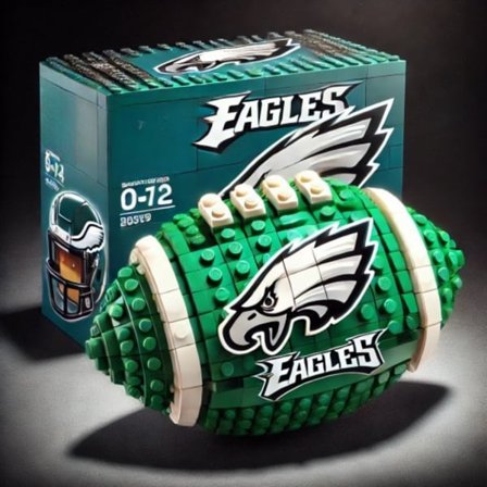 Philadelphia Eagles Fotball Byggeklosser Leke, NFL Lag Klossemodell, Hjemmeutgave