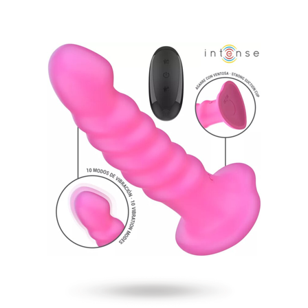 Cindy Spiral Vibrator Remote Pink 19 cm - Vuxen.se - Analvibrator, Vibrerande butt plug