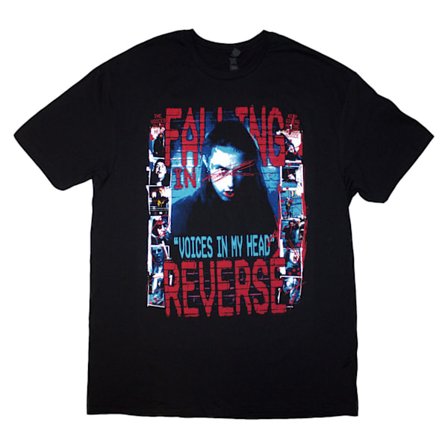 Falling In Reverse Unisex Vuxen Voice Collage Tryck på Ryggen T-Shirt