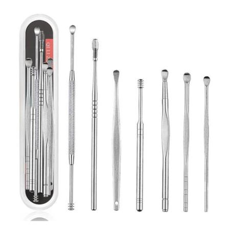 7 St/ Set Öronvaxplockare I Rostfritt Stål Öronplockare Wax Remover Cu