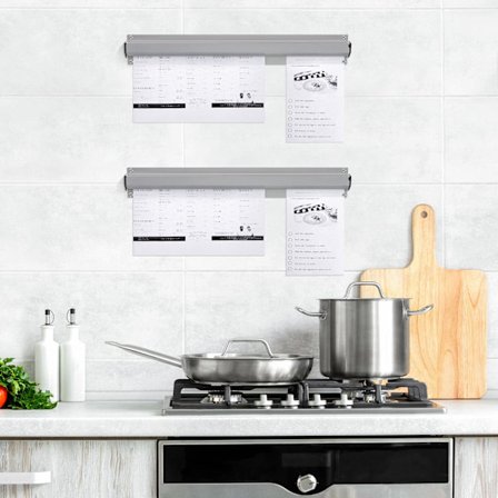 Kjøkken Slide Check Rack Bill Orders Ticket Holder Tab Grabber Aluminium for Restaurant Cafes Pubs Bars(2stk)