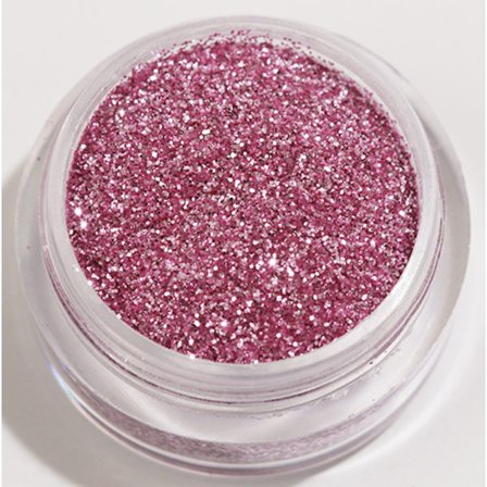 Negleglitter - Finkornet - Gammelrosa - 8ml - Glitter