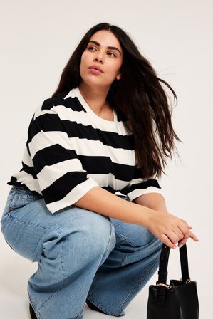 Kappahl | T-shirt oversize Offwhite 3XL | Offwhite