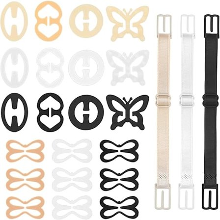 24 kpl Rintaliivien Olkaimien Klipsit, Liukumattomat Rintaliivien Olkaimien Klipsit Racerback-mallin Luomiseen, Uudelleenkäytettävät Rintaliivien 