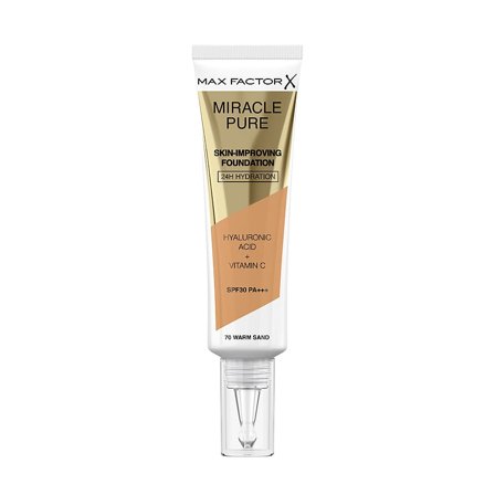 Max Factor Miracle Pure Skin-Improving Foundation 70 Warm Sand, Makeup, Ansigt, Foundation