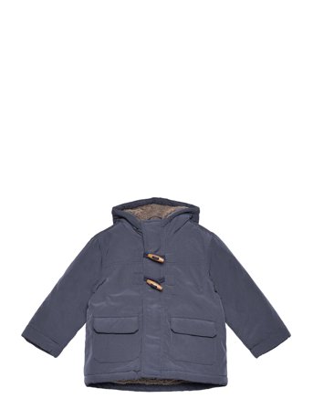 Padded Anorak With Shearling Lining Toppatakki Navy Mango