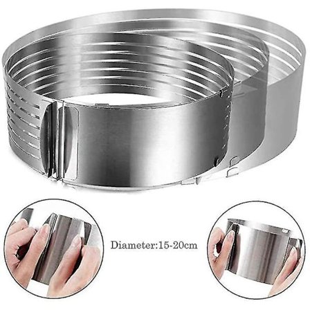 Justerbar Rund Kakekutter Mousse Skive Rustfritt